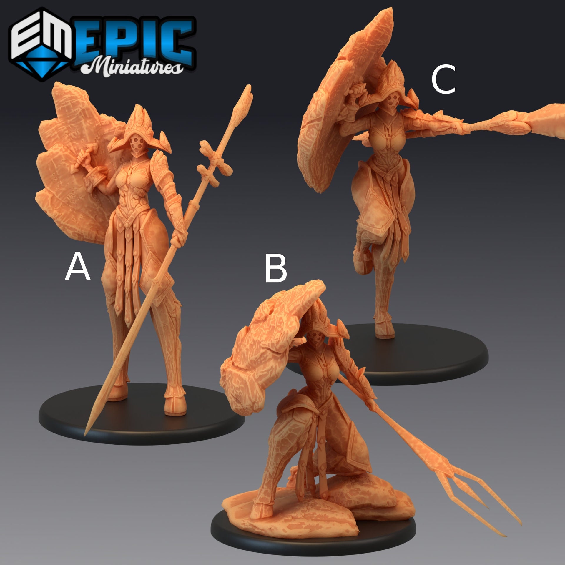 Gaia Shield Maiden - Epic Miniatures