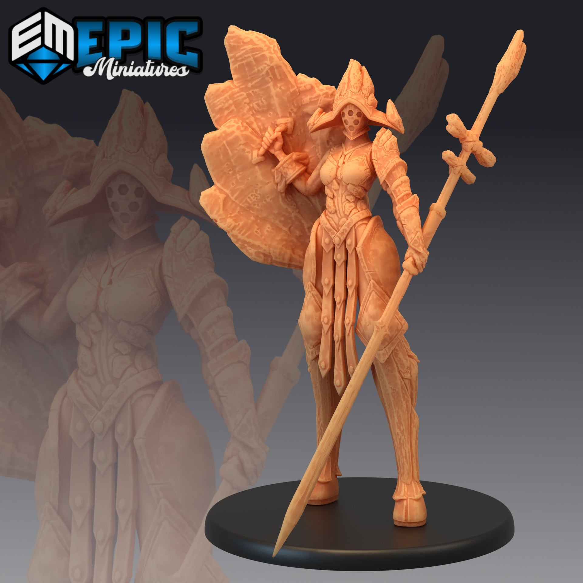 Gaia Shield Maiden - Epic Miniatures