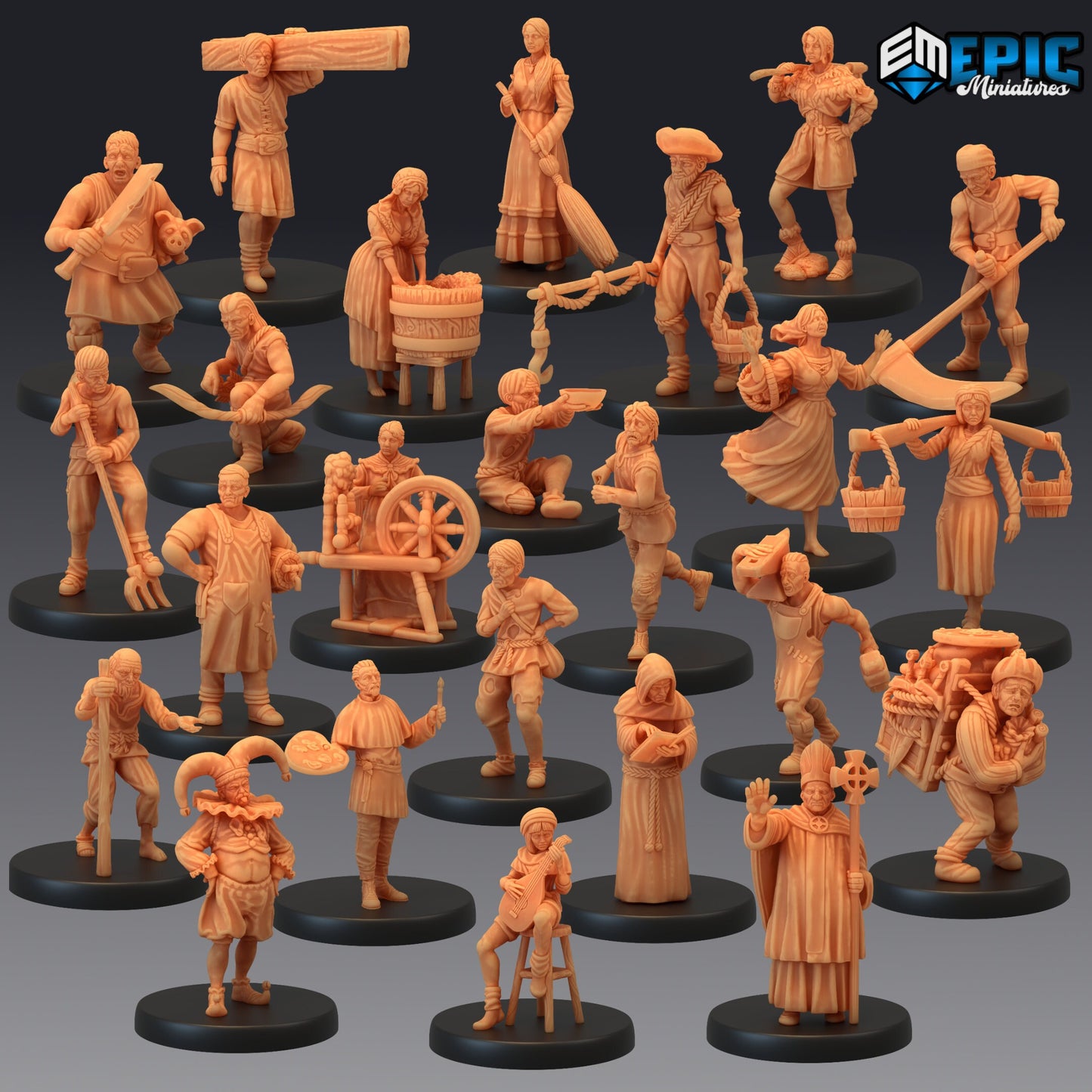 Villagers 2 - Epic Miniatures