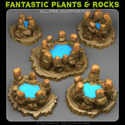 Magic Hot Springs Scatter Terrain - Fantastic Plants and Rocks