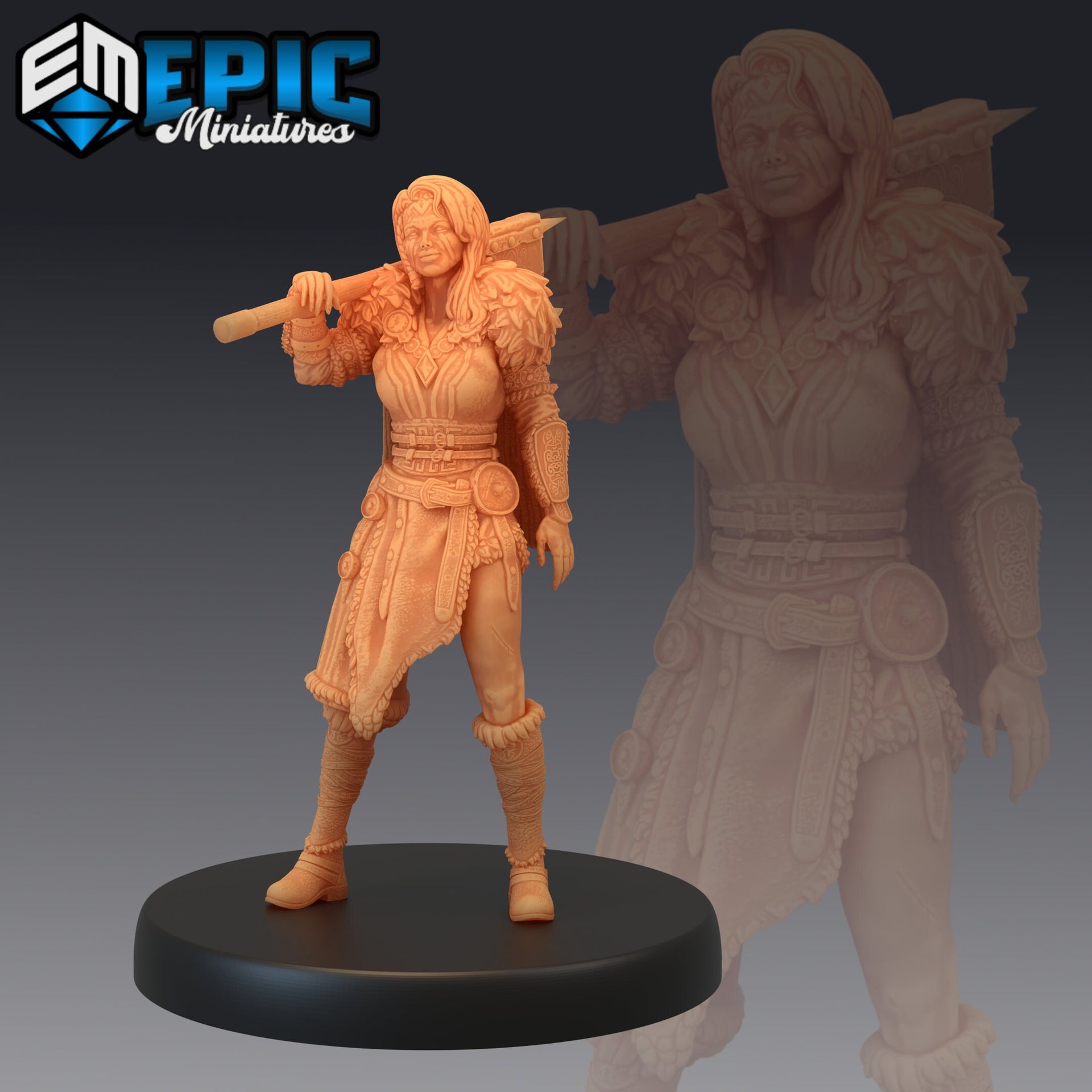 Barbarian Female - Epic Miniatures