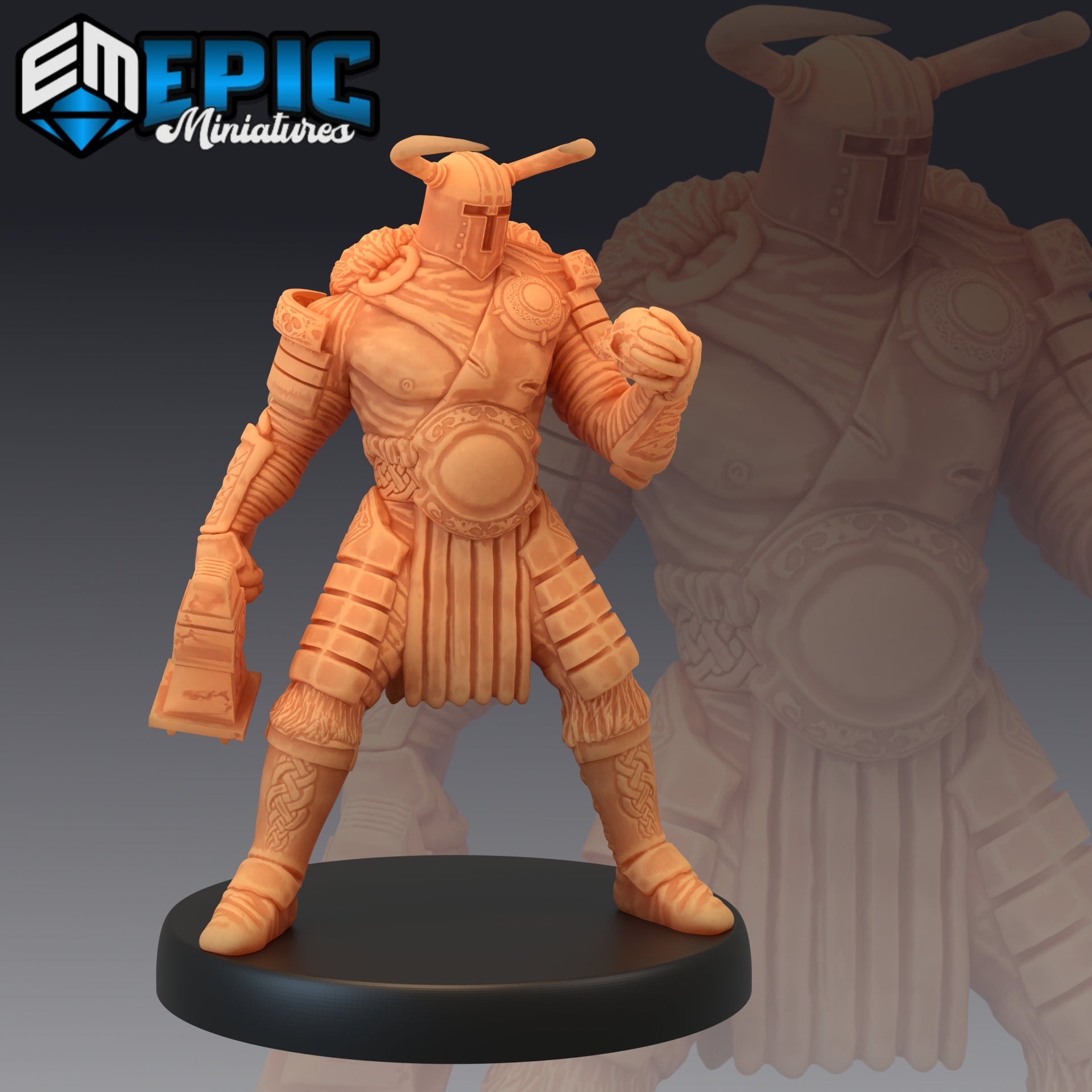 Helmed Barbarian - Epic Miniatures