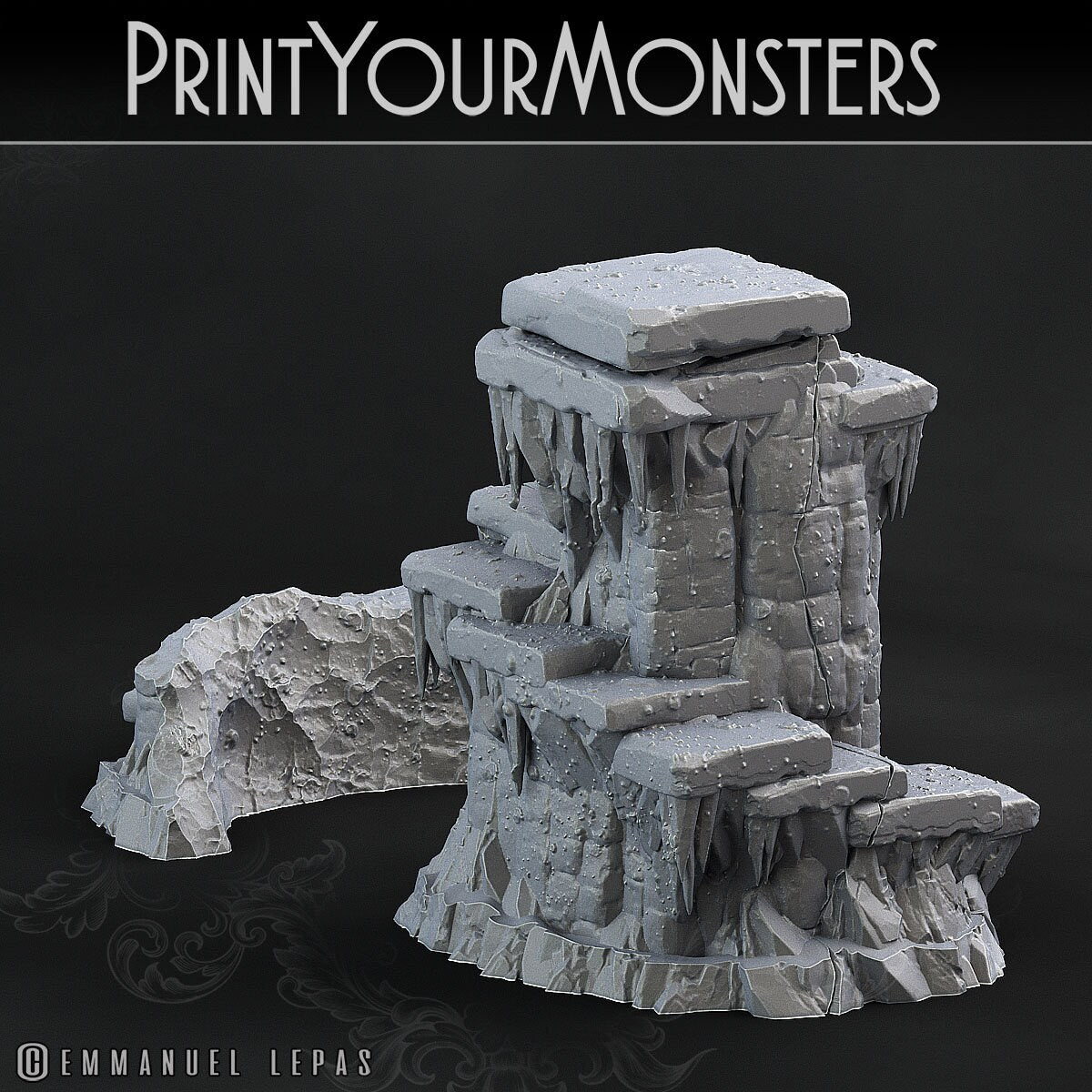 Ice Dice Tower Terrain - Print Your Monsters