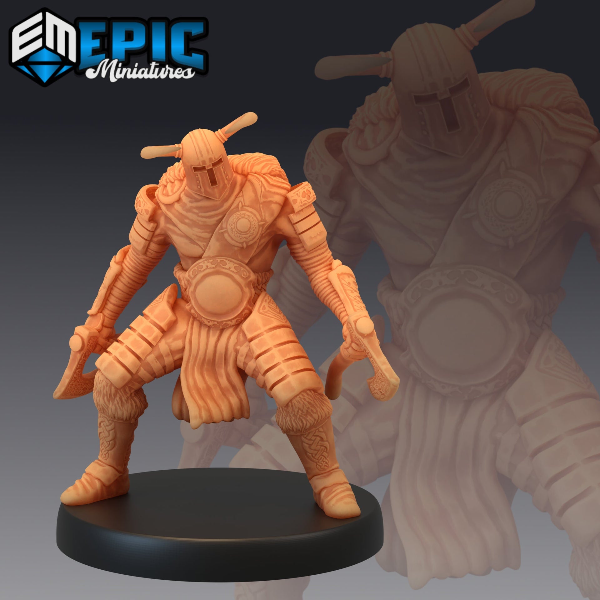 Helmed Barbarian - Epic Miniatures