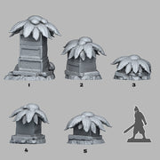 Maya Mushroom Flowers Scatter Terrain - Fantastic Plants and Rocks