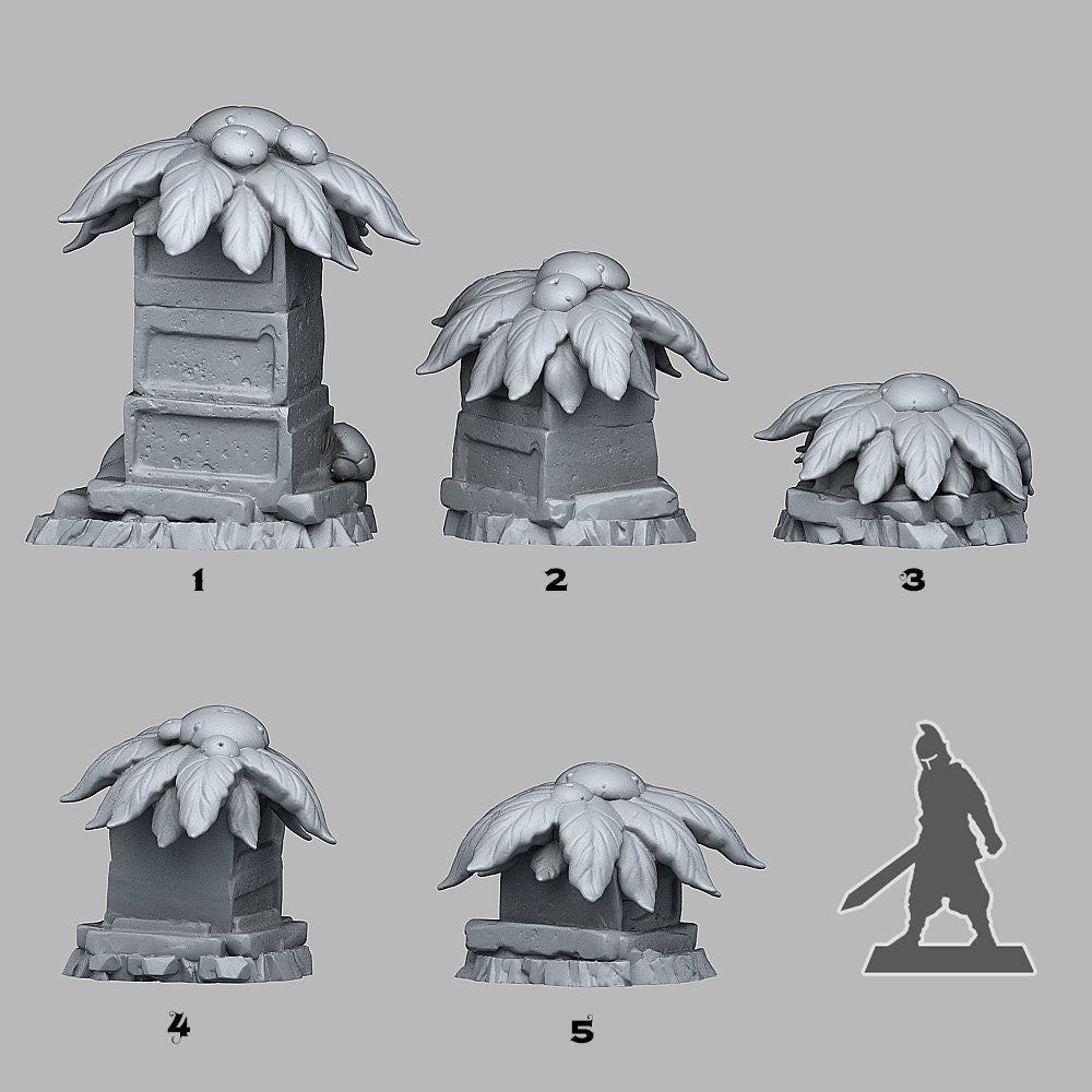 Maya Mushroom Flowers Scatter Terrain - Fantastic Plants and Rocks