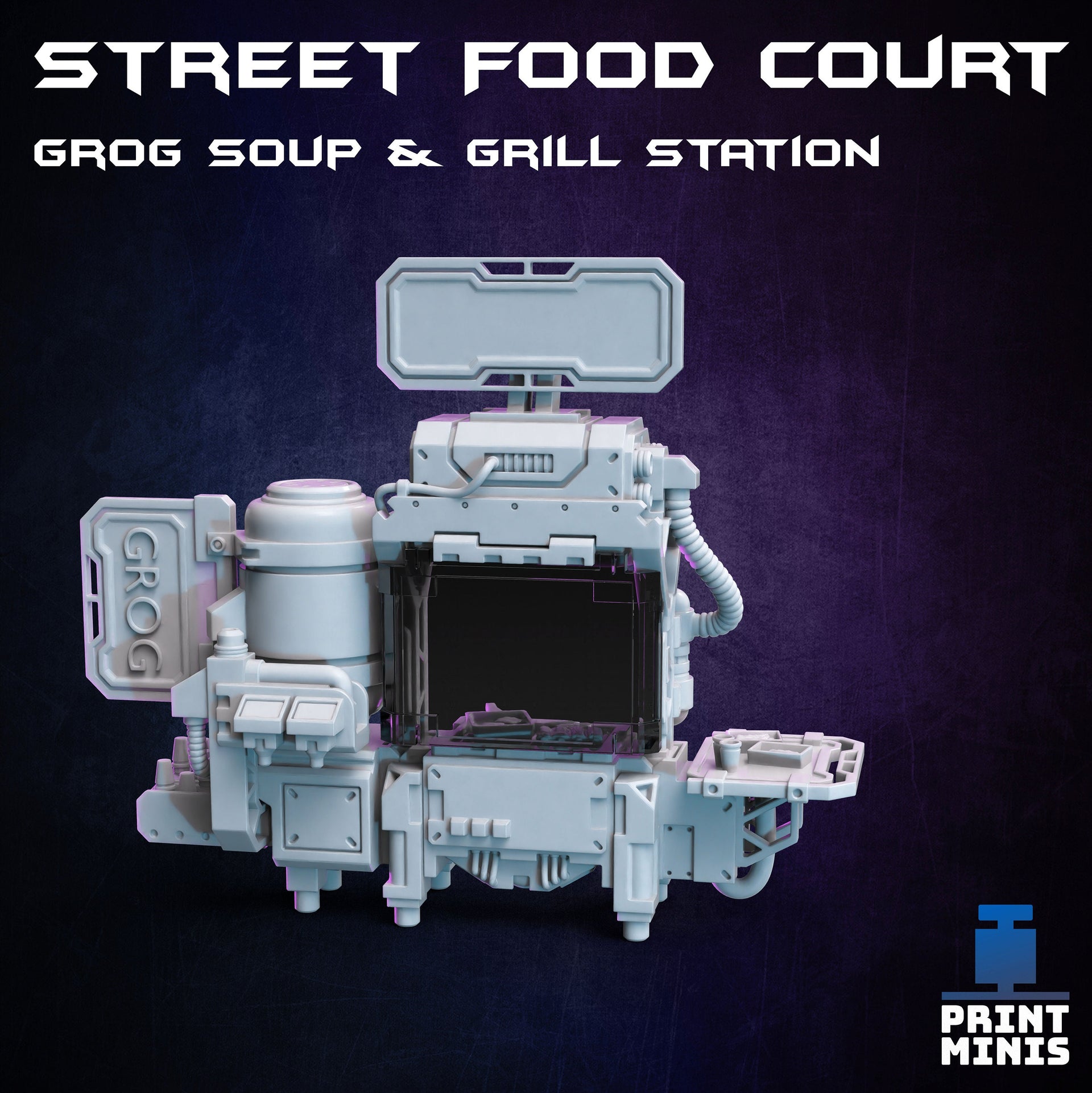 Street Food Court Modular Terrain - Print Minis