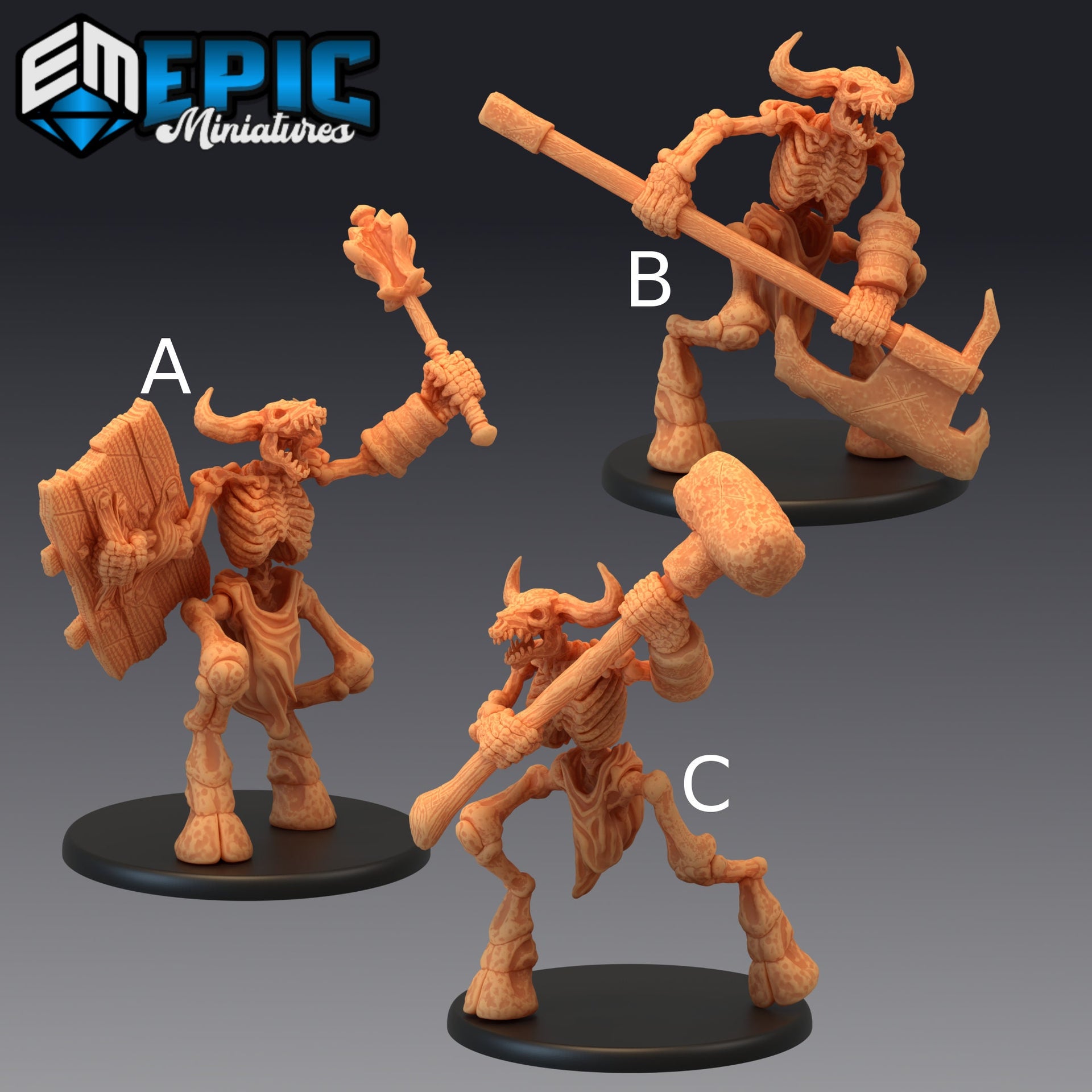 Minotaur Skeleton - Epic Miniatures