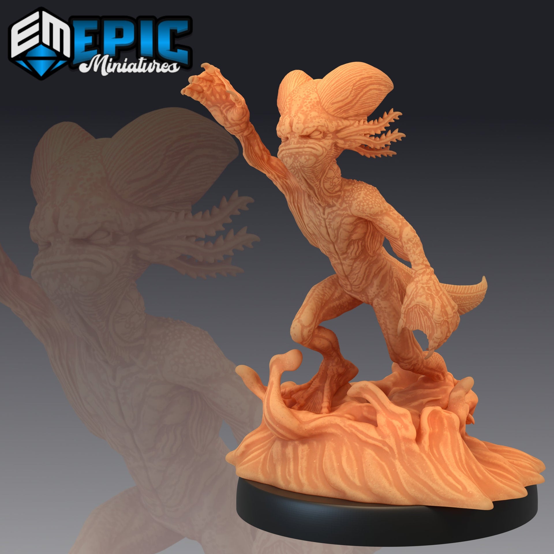 Grumpy Axolot lWarrior - Epic Miniatures
