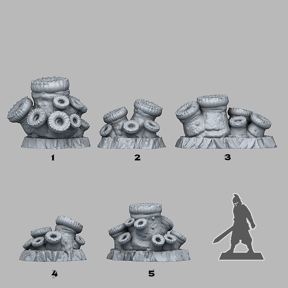 Cannon Coral Scatter Terrain - Fantastic Plants and Rocks