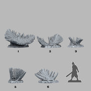 Giant Snowflake Plants Scatter Terrain - Fantastic Plants and Rocks