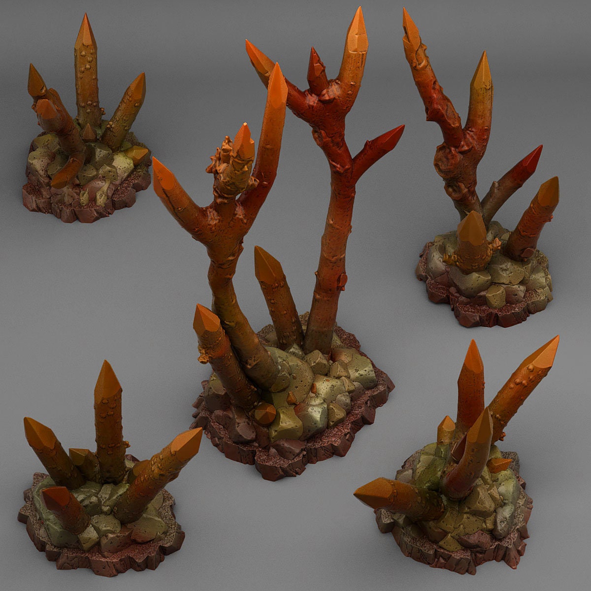 Abandoned Dangerous Sticks Scatter Terrain - Fantastic Plants and Rocks