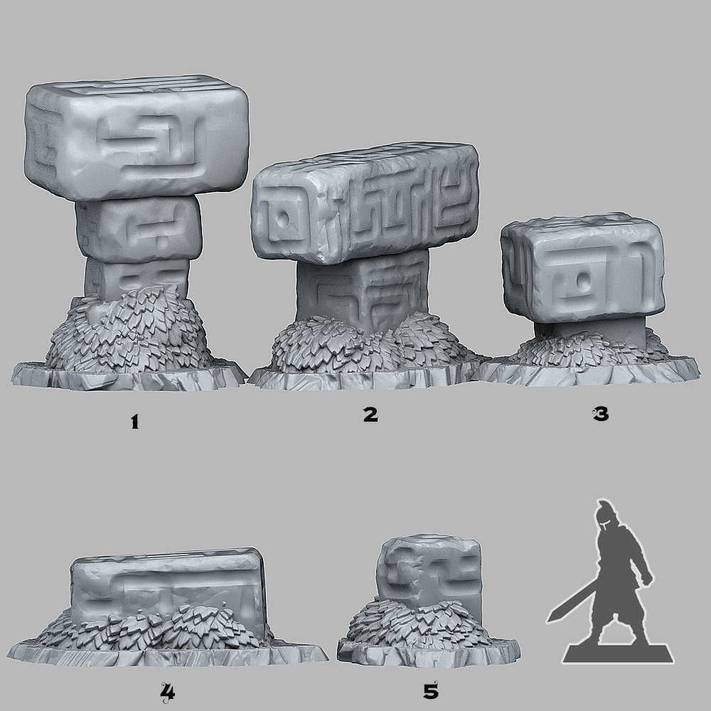 Mysterious Alien Stones Scatter Terrain - Fantastic Plants and Rocks