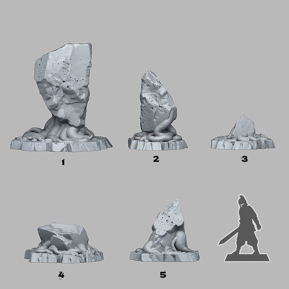 Squid Stones Scatter Terrain - Fantastic Plants and Rocks