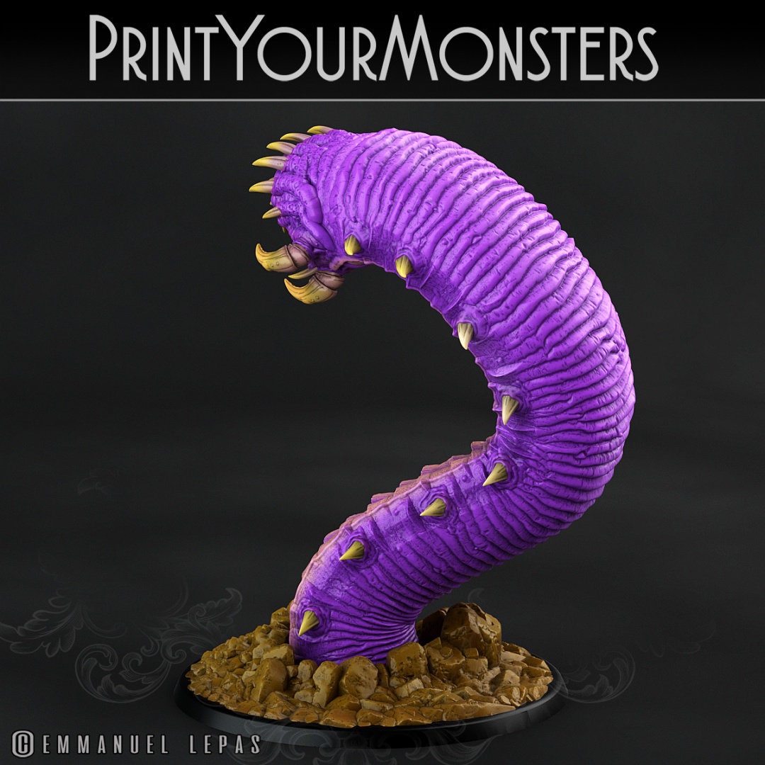 Purple Worm - Print Your Monsters