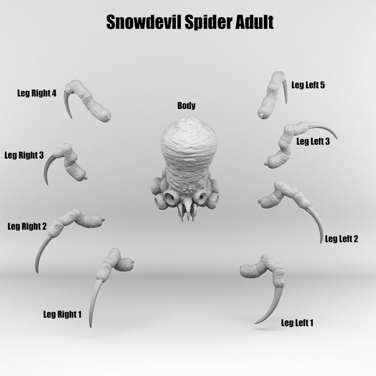 Snowdevil Spiders Adult - Print Your Monsters