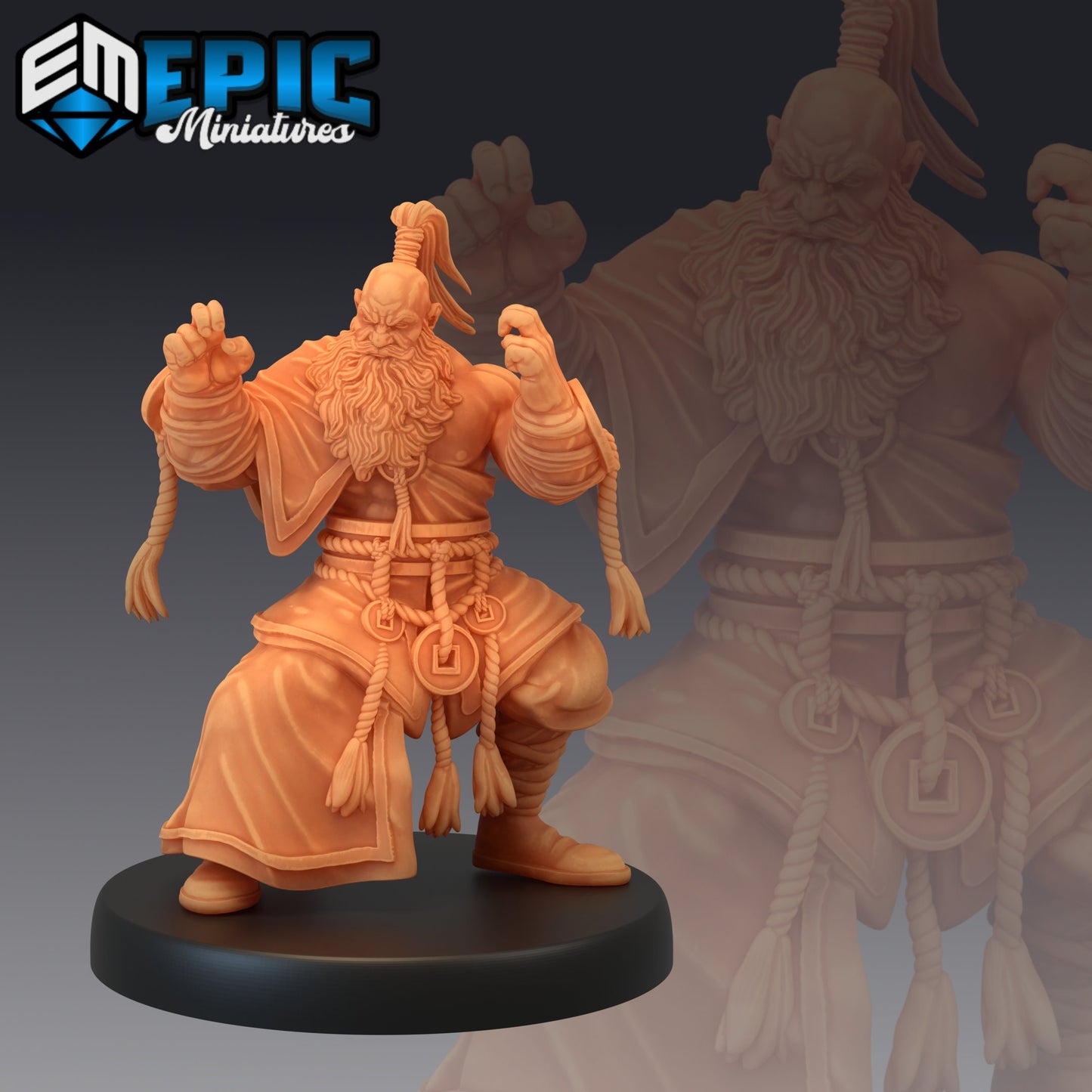 Half Dwarf Monk - Epic Miniatures