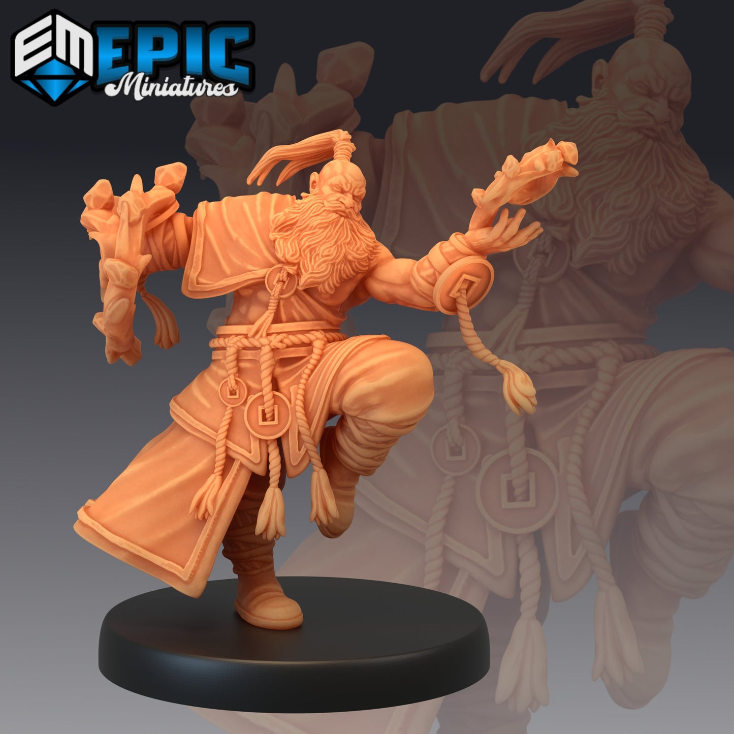 Half Dwarf Monk - Epic Miniatures