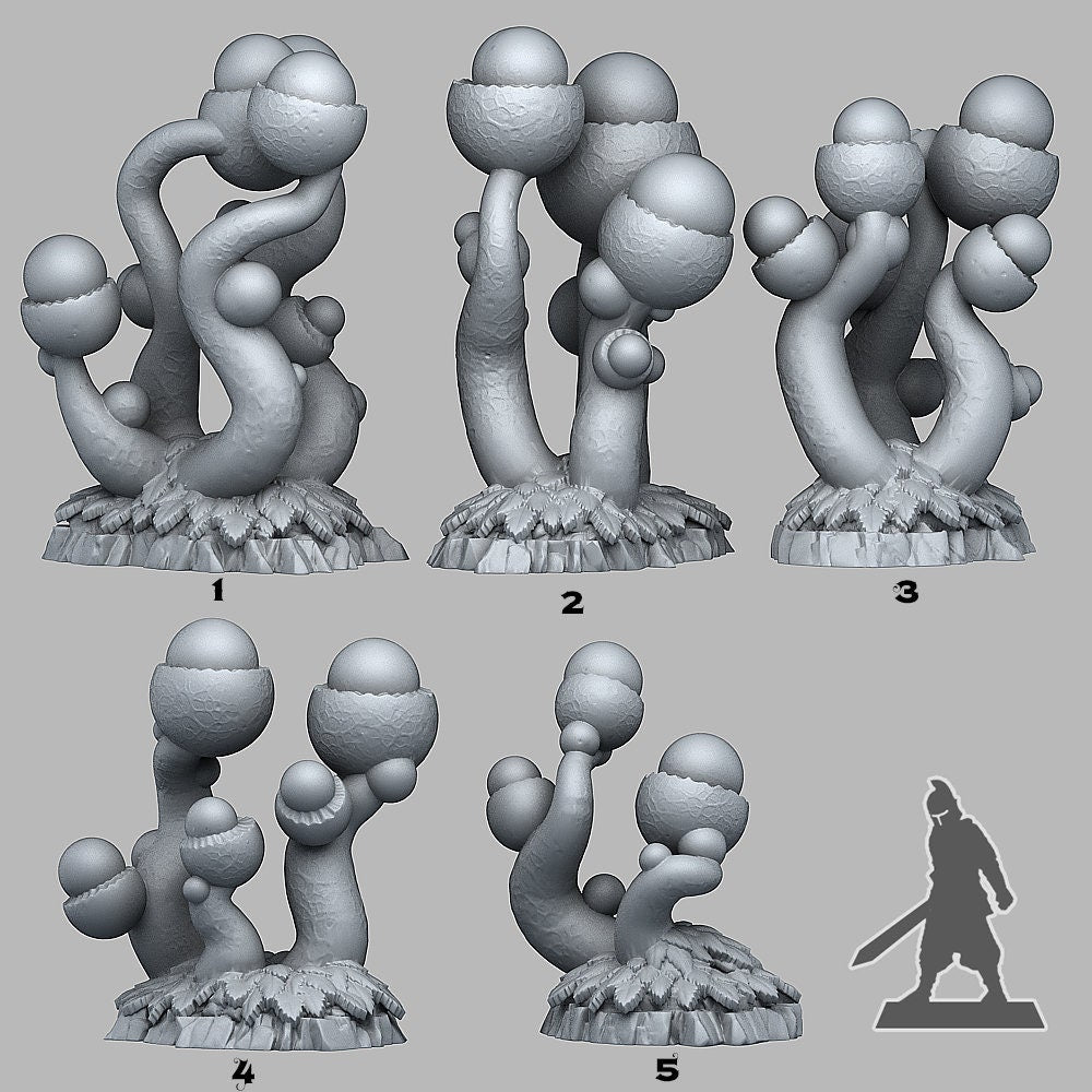 Tentacle Acorn Plants Scatter Terrain - Fantastic Plants and Rocks