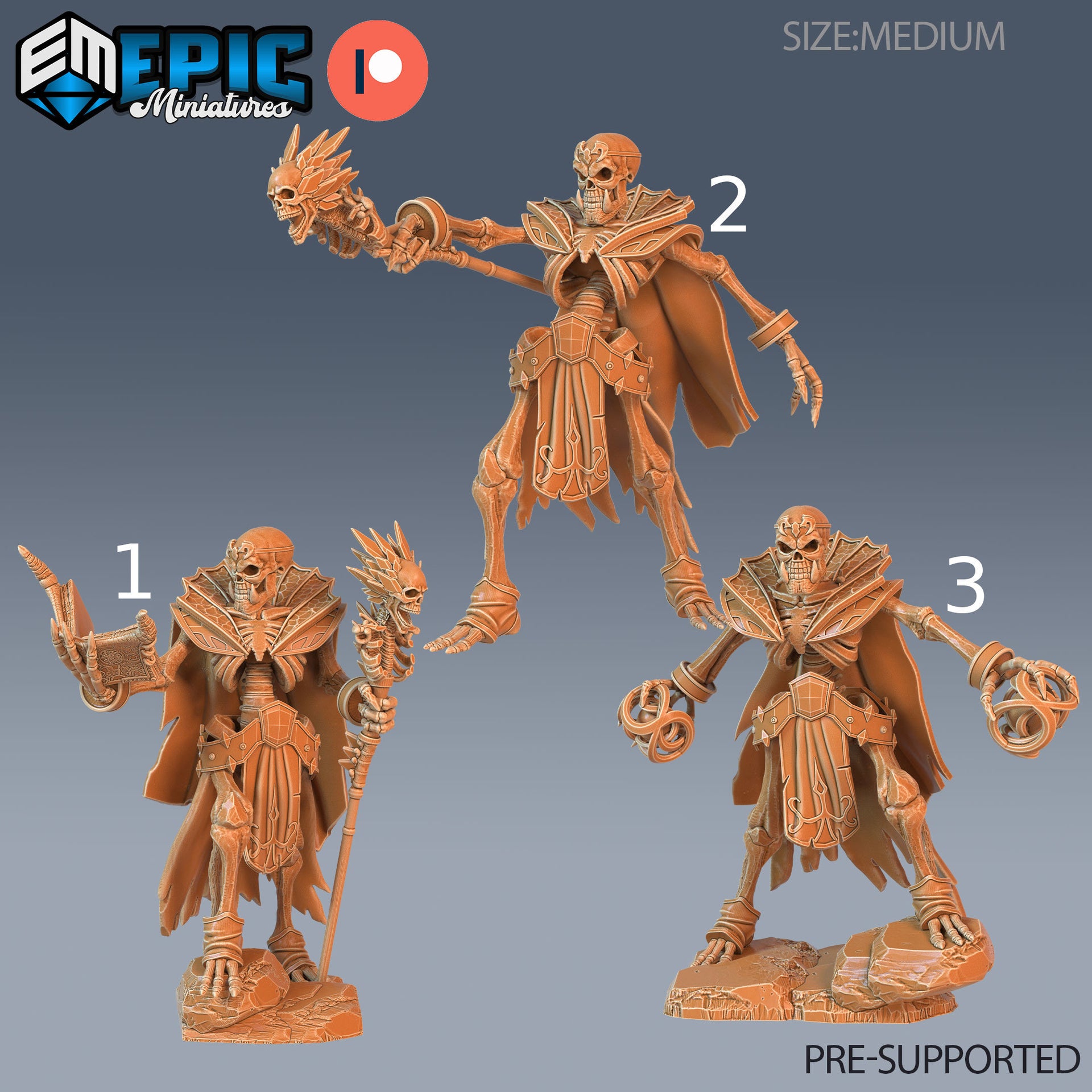 Skeleton Orc Warlock - Epic Miniatures