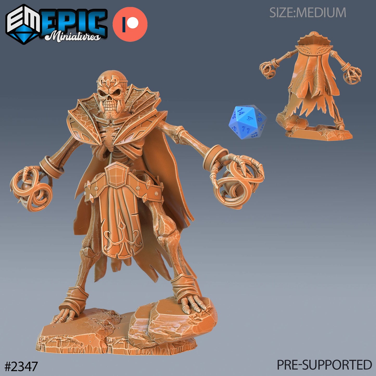 Skeleton Orc Warlock - Epic Miniatures