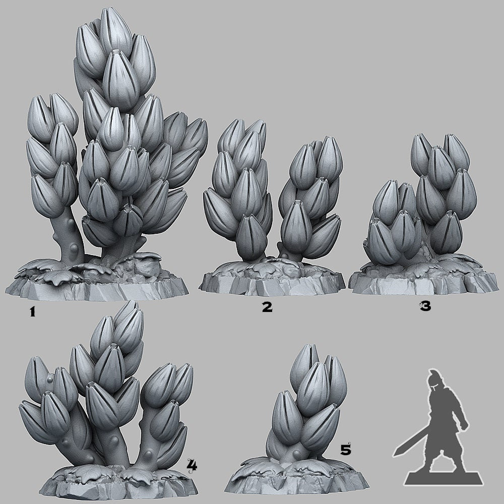Tropical Flowers Scatter Terrain - Fantastic Plants and Rocks