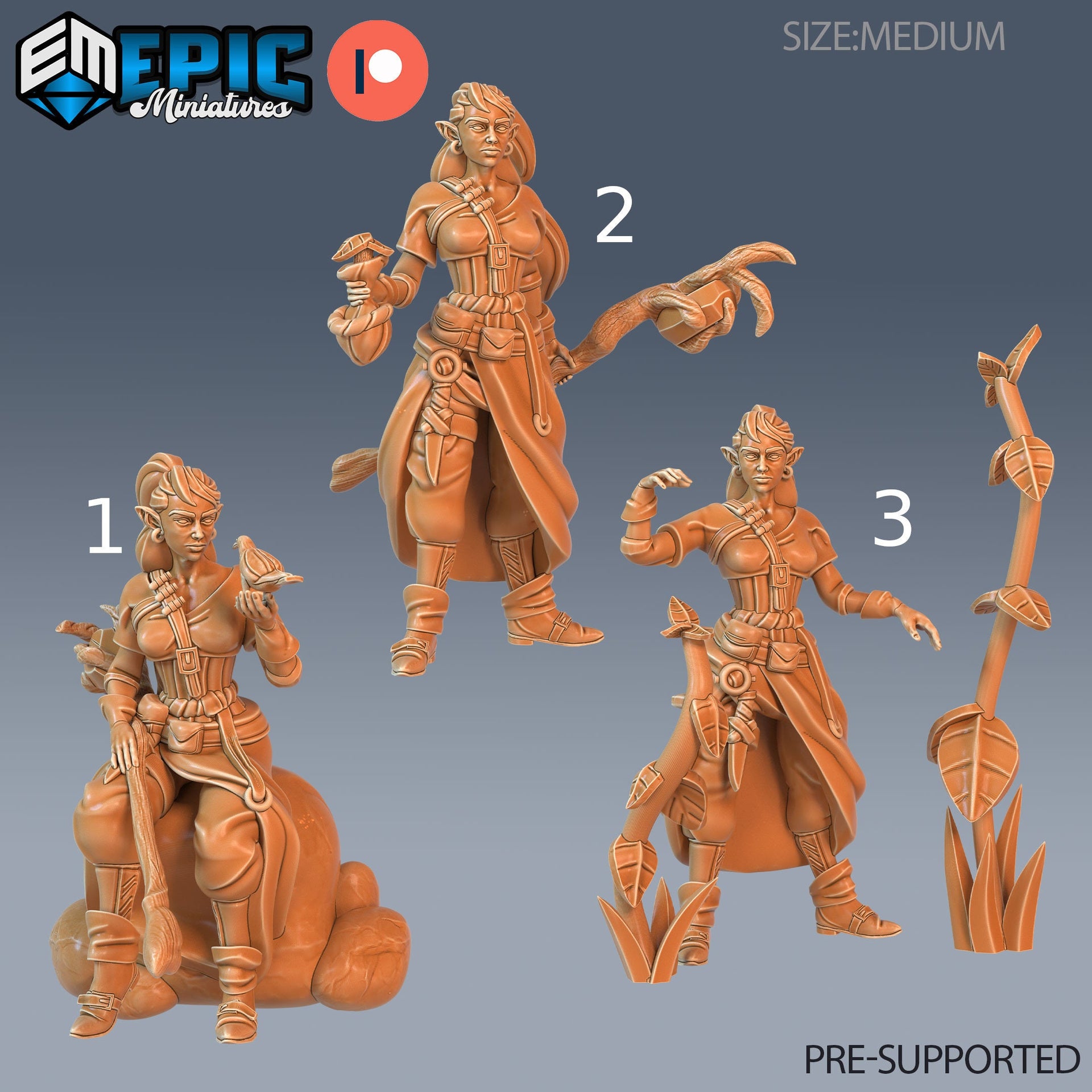 Elven Earth Druid - Epic Miniatures