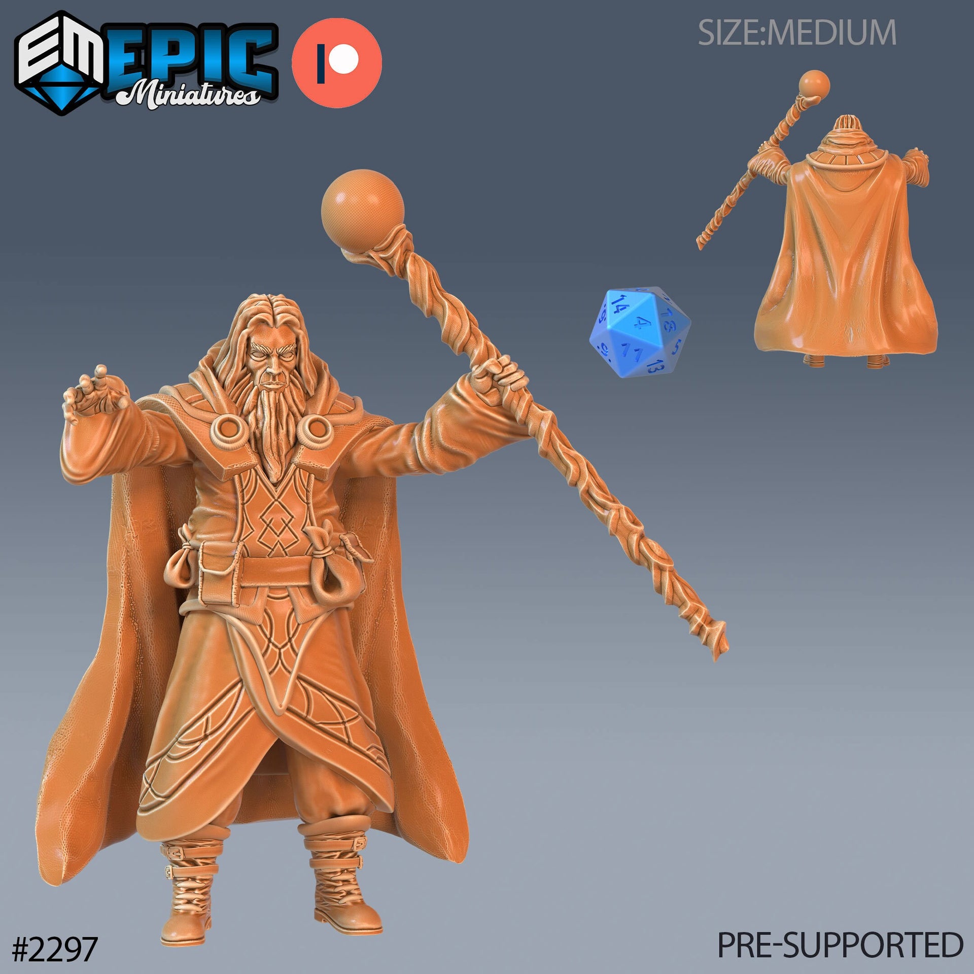 Wizard Adventurer - Epic Miniatures