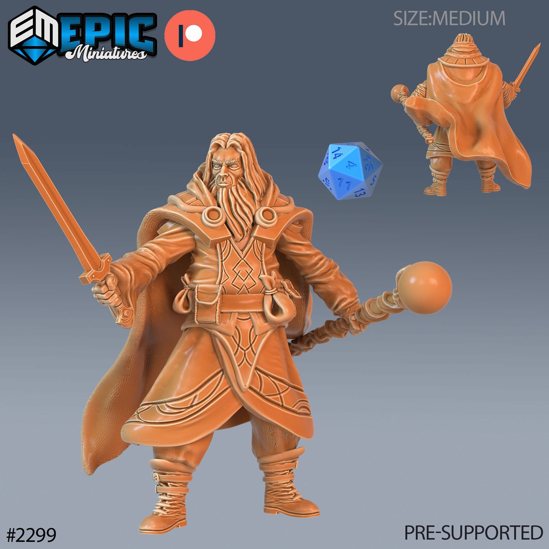 Wizard Adventurer - Epic Miniatures