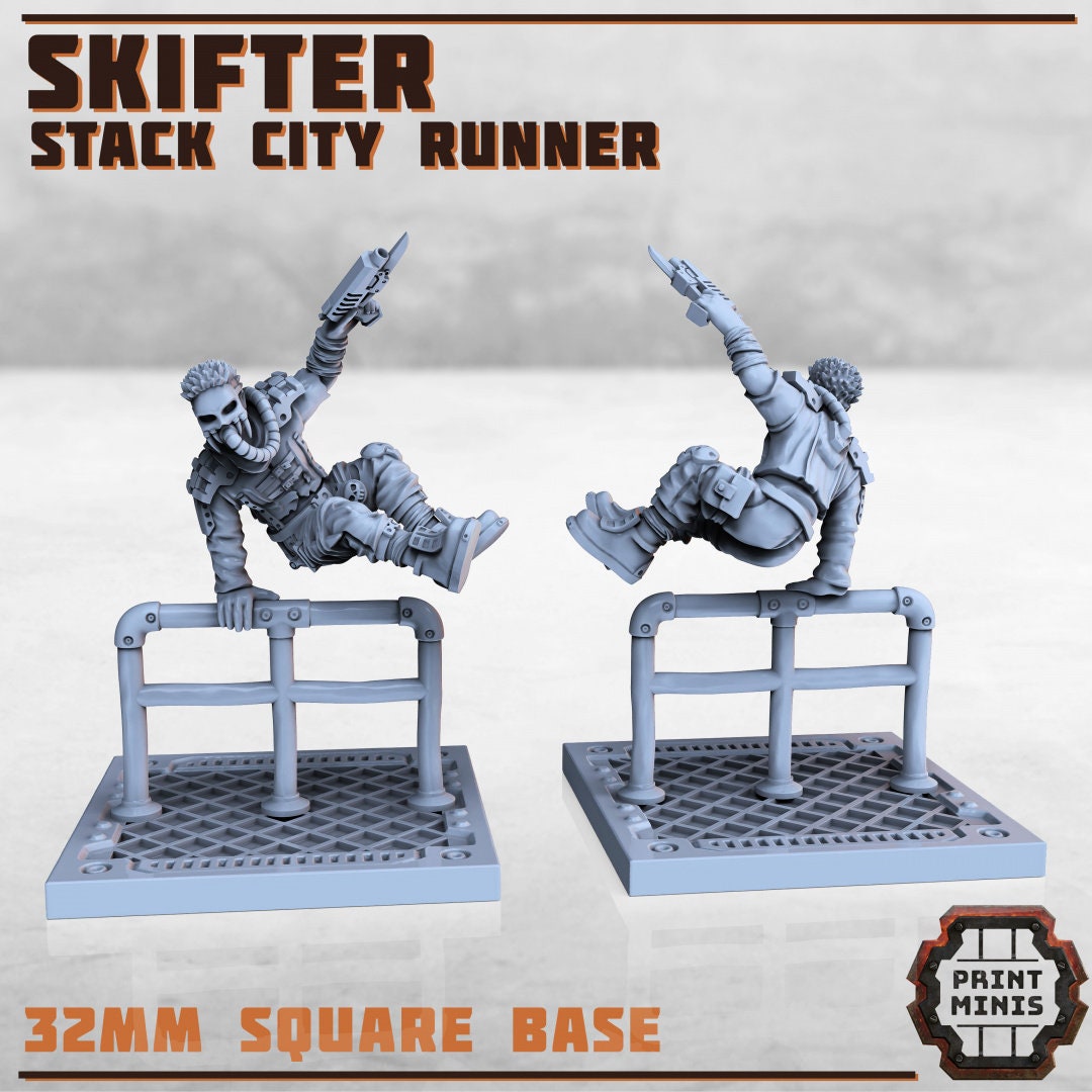 Skifter, Stack City Runner - Print Minis