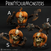 Skull Pumpkins - Print Your Monsters