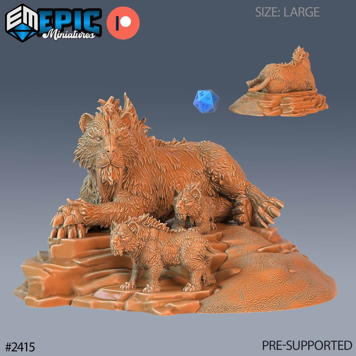 Sabertooth Tiger - Epic Miniatures