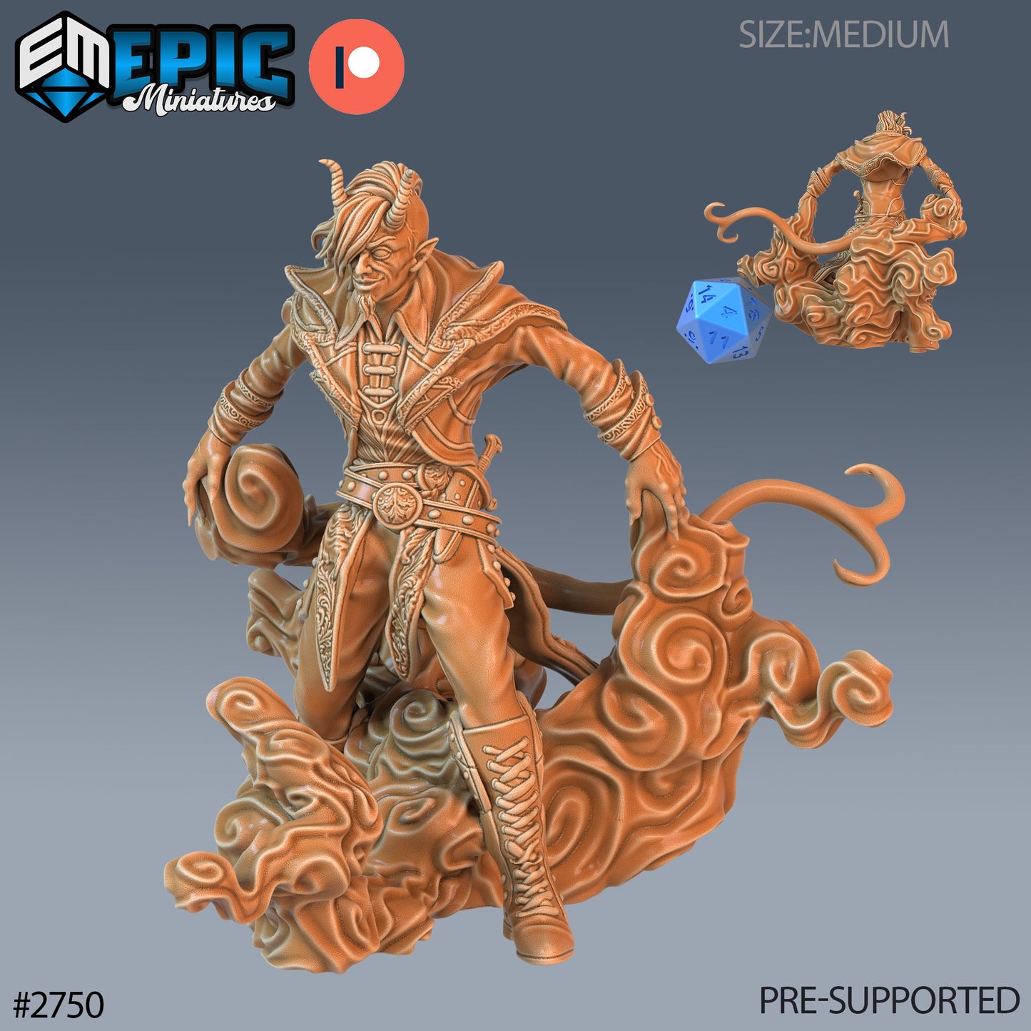 Tiefling Adventurer- Epic Miniatures
