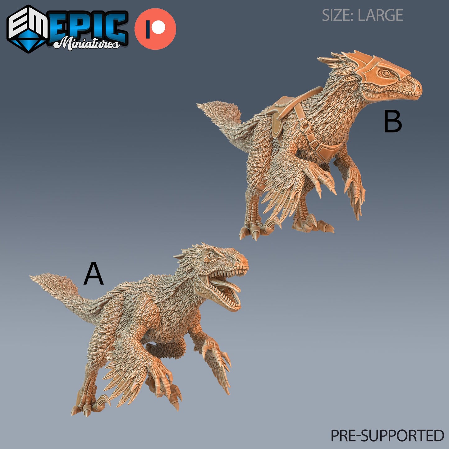 Dragonborn Raptor Rider - Epic Miniatures