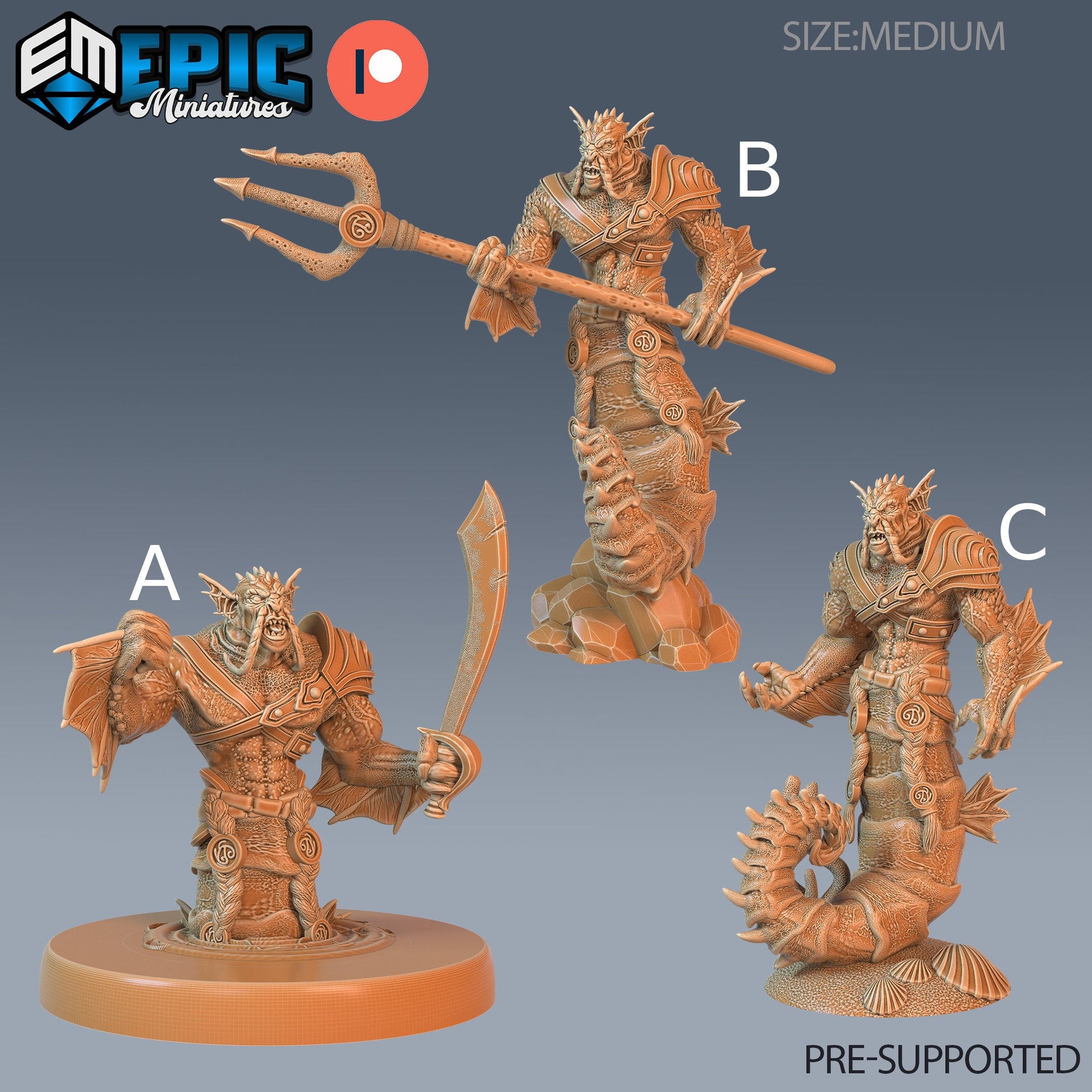 Seahorse Merman- Epic Miniatures