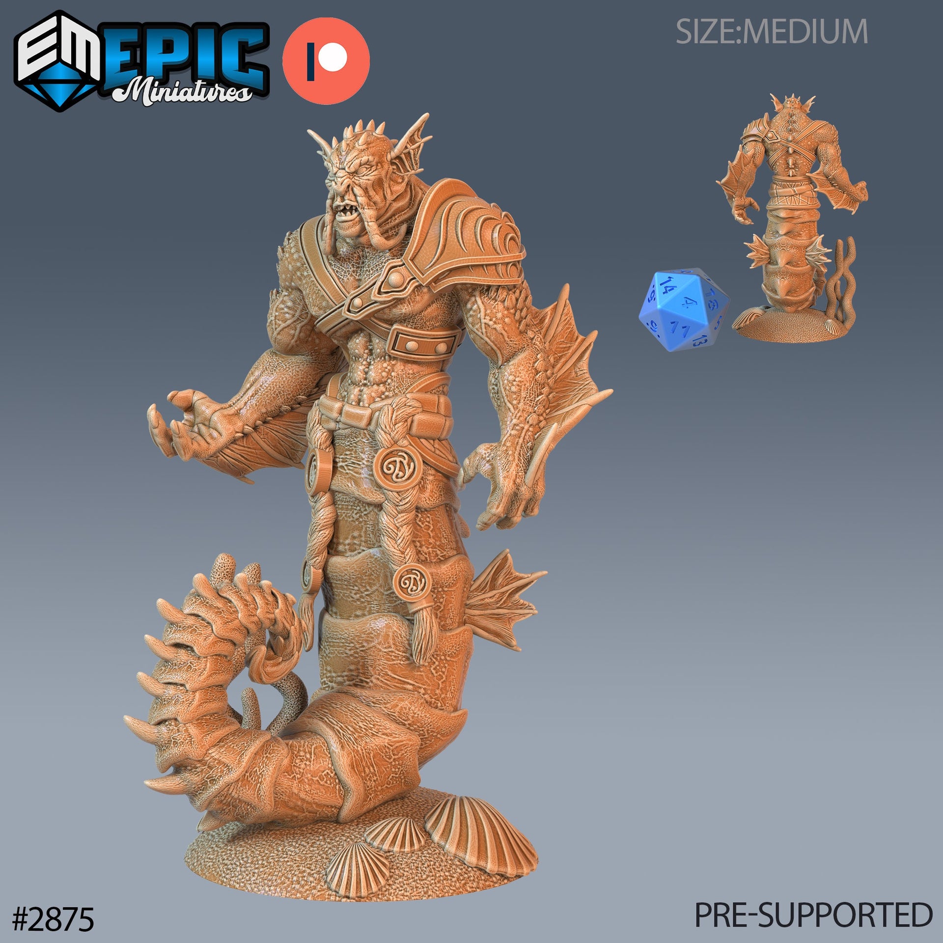 Seahorse Merman- Epic Miniatures