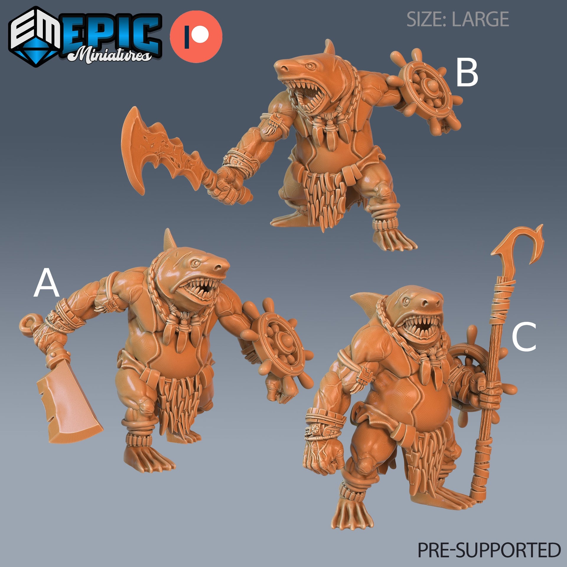 Shark Folk Brute - Epic Miniatures