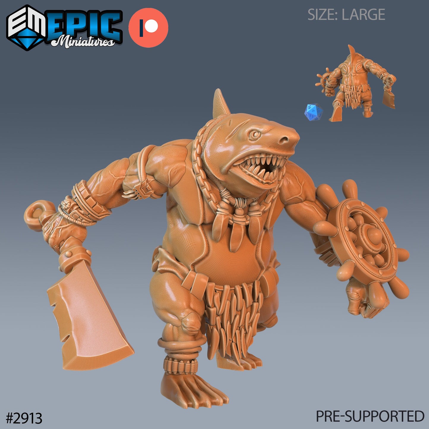 Shark Folk Brute - Epic Miniatures