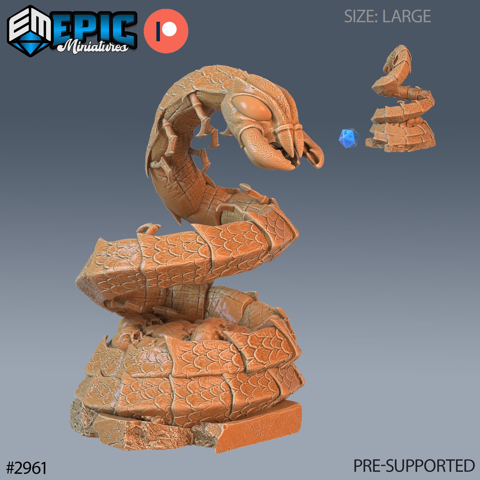 Cave Centipede - Epic Miniatures | Pathfinder | 28mm | 32mm