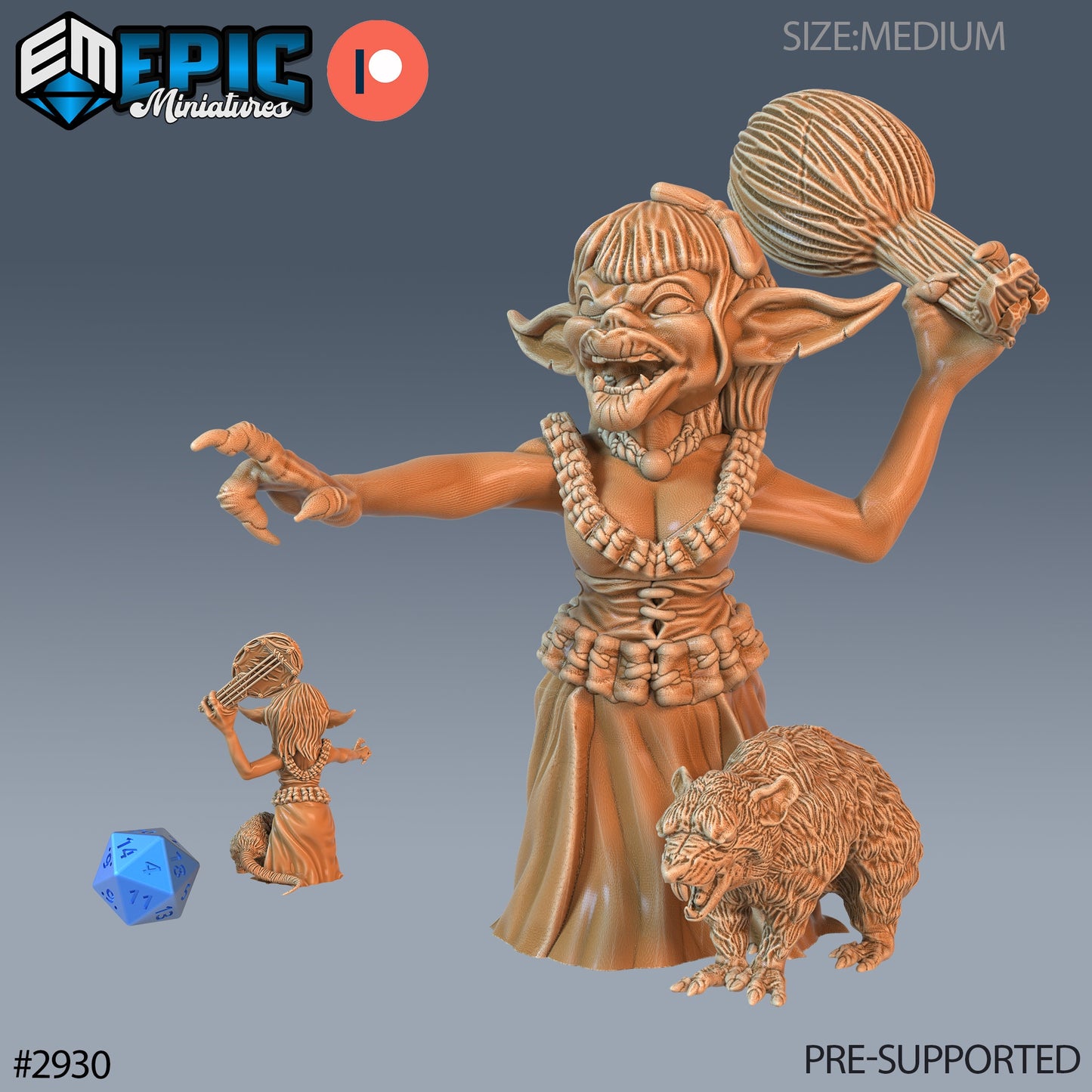 Goblin Diva - Epic Miniatures | Pathfinder | 28mm | 32mm | Bard