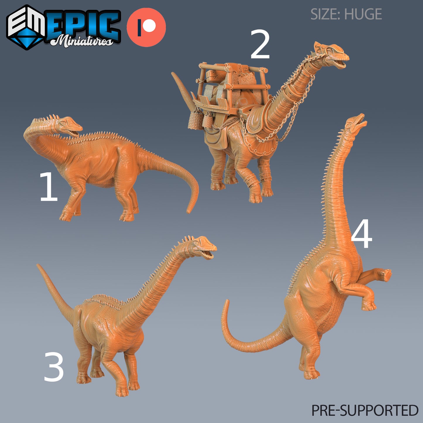 Brontosaurus - Epic Miniatures | Pathfinder | 28mm | 32mm | Dinosaur | Prehistoric