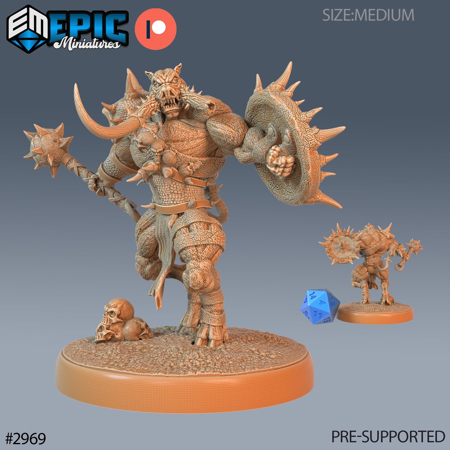 Wereboar - Epic Miniatures | Pathfinder | 28mm | 32mm | Lycanthrope