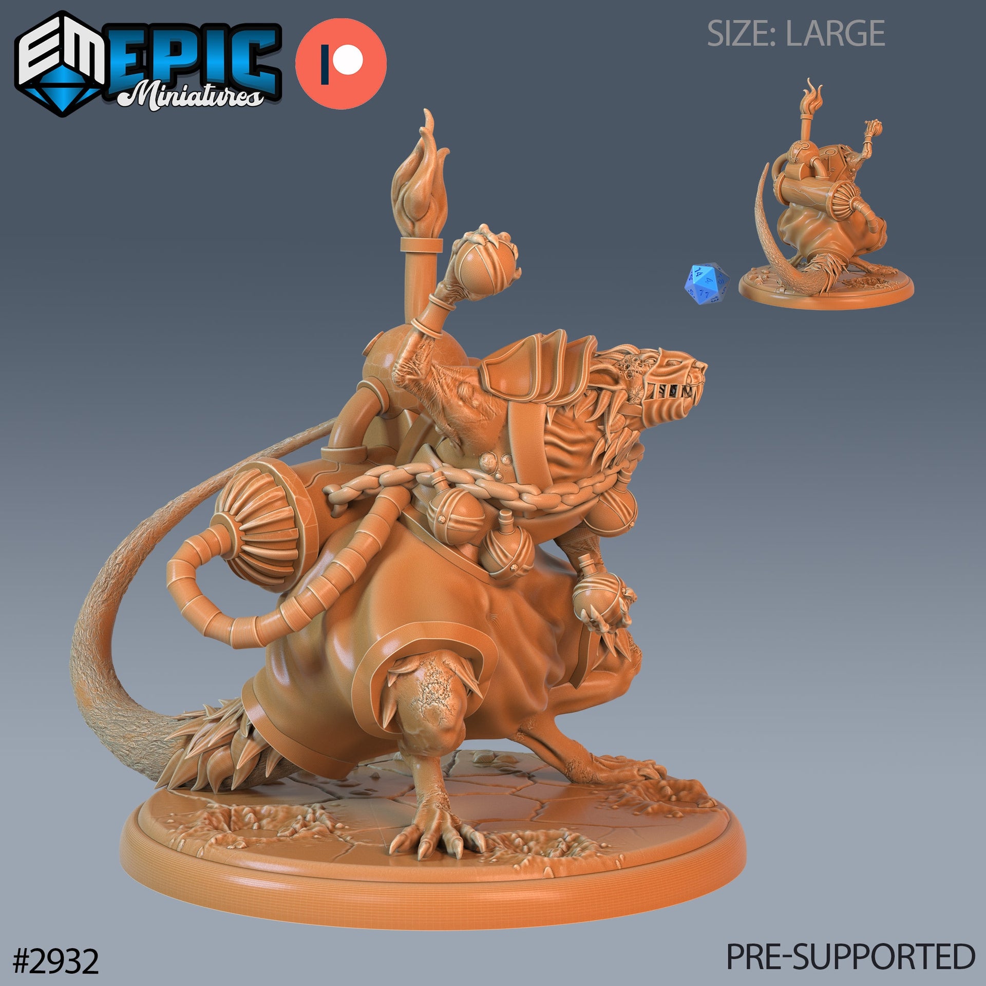 Giant Rat Alchemist - Epic Miniatures | Goblin Caves | 28mm | 32mm | Ratmen