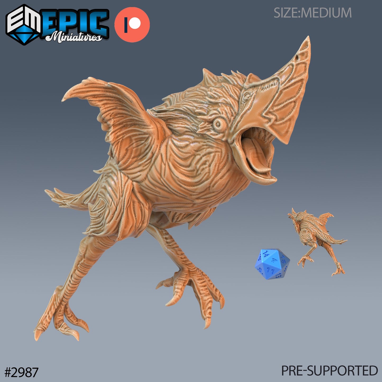 Beak Runner- Epic Miniatures | Pathfinder | 28mm | 32mm | Prehistoric | Bird