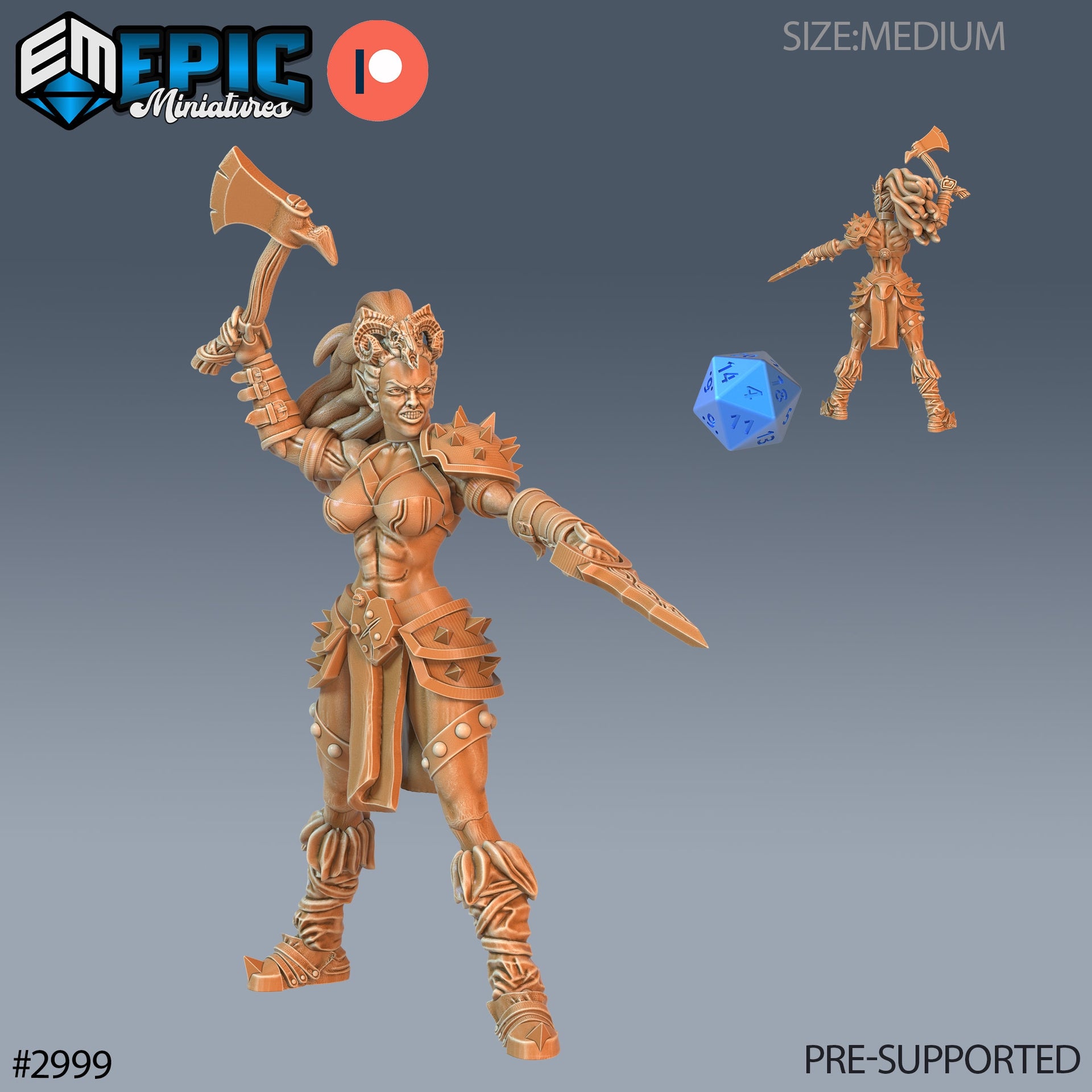 Dark Elf Barbarian- Epic Miniatures | Pathfinder | 28mm | 32mm | Prehistoric | Assassin | Fighter