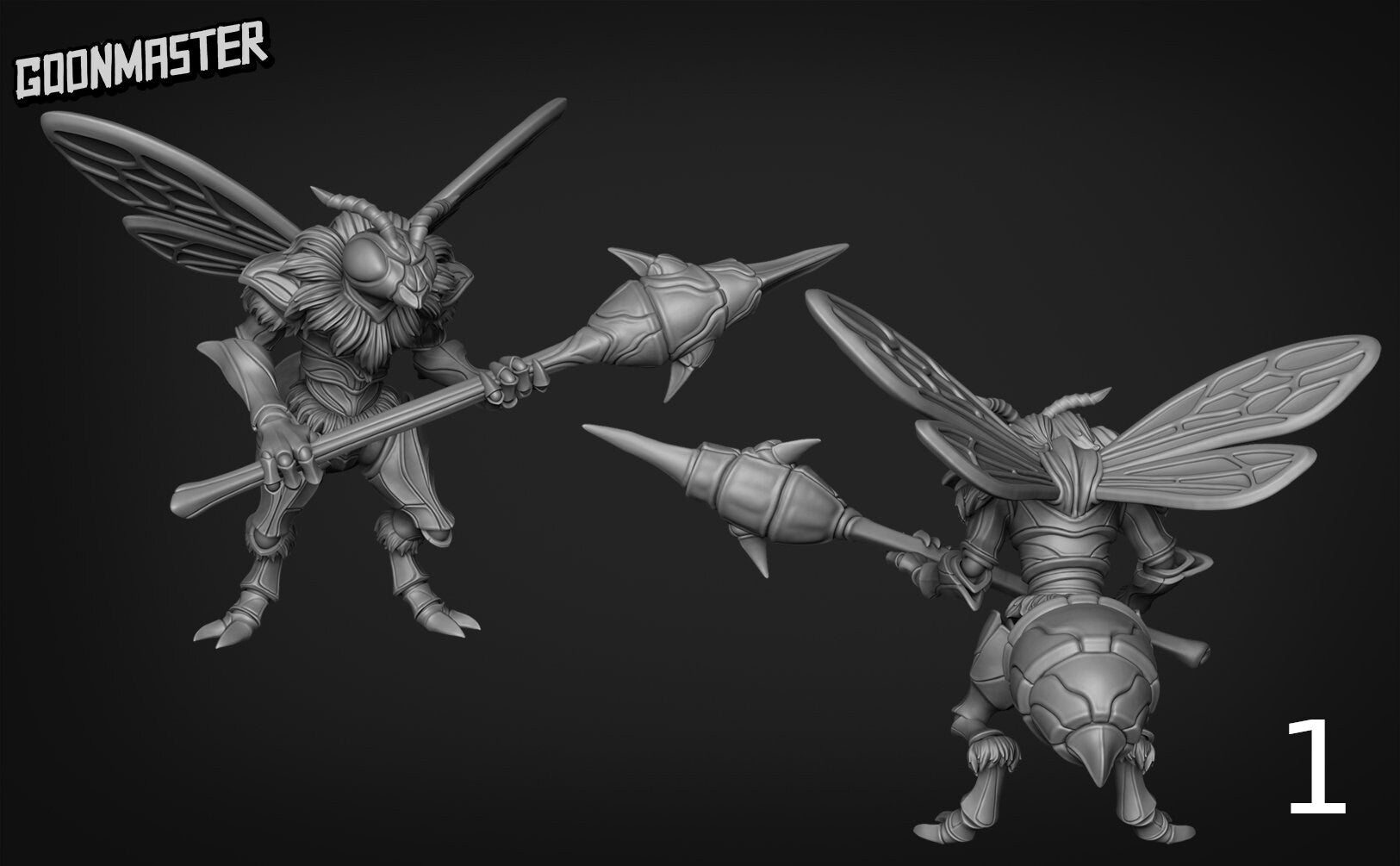 Light Bee - Goonmaster | Miniature | Humble Bee | Wargaming | Roleplaying Games | 32mm | Bug Folk | Wasp | Insect