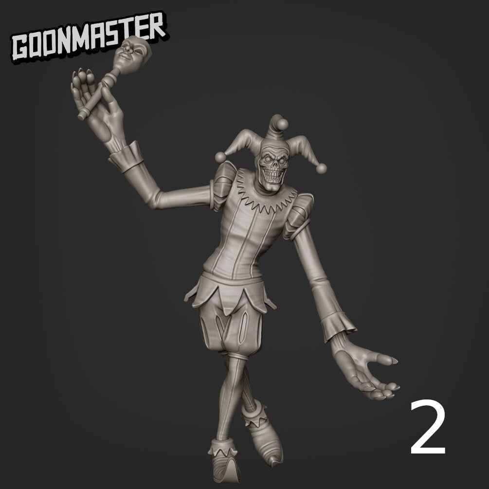 Chester The Jester - Goonmaster | Miniature | Spooky Town | Wargaming | Roleplaying Games | 32mm | Zombie | Ghoul | Giant
