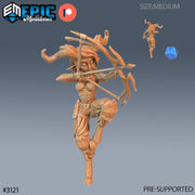 Satyr Girl - Epic Miniatures | 28mm | 32mm | Easter Surprise | Deer | Archer | Druid | Staff | Familiar