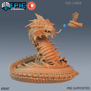 Giant Summoned Snake - Epic Miniatures | Eternal Fungus | 28mm | 32mm | Scholar | Serpent | Eggs