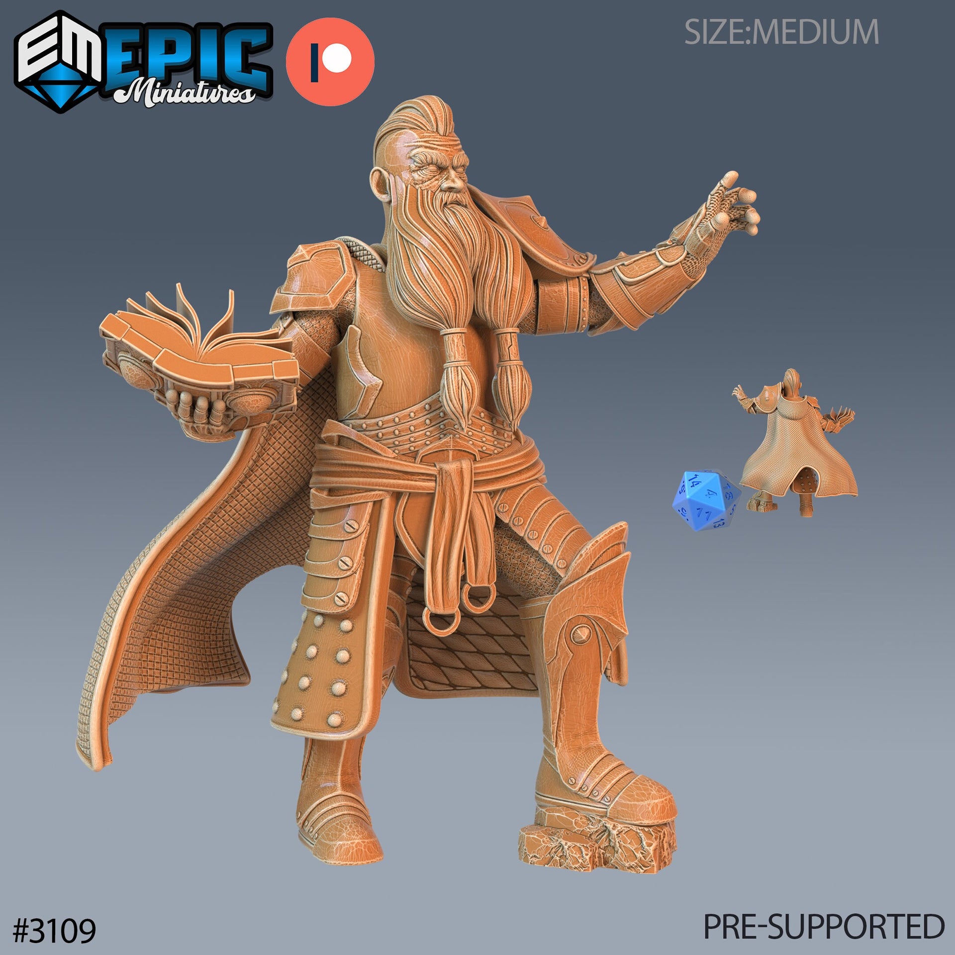 Dwarf Cleric Player Character- Epic Miniatures | 28mm | 32mm | Fighter | Paladin | Summoner